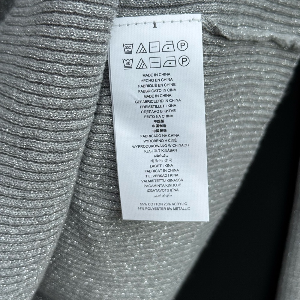 MICHAEL Michael Kors Silver Lace-Up Long Sleeve Top - Picture 5 of 6
